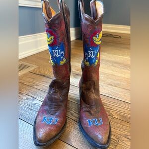 Game Day KU Jayhawks cowboy boots.